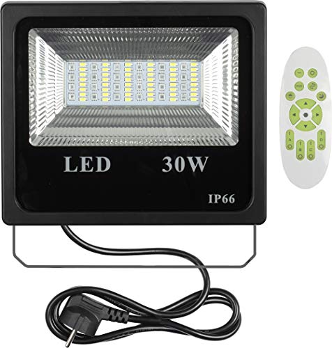 Debflex 600491 LED-Scheinwerfer, Spot, RGB, 30 W, mit Fernbedienung