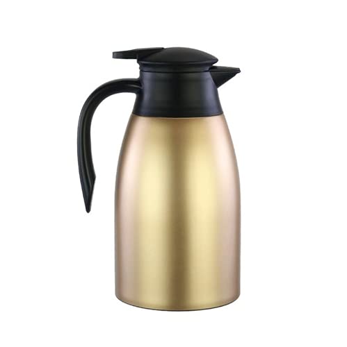 304 Edelstahl Kochende Wasserflasche 24 Stunden Doppelschicht Vakuum Isolierung Kaffeekanne Haushalt Hotel Heizung Wasserkocher (Gold, 1,5 l)