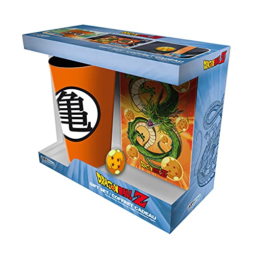 ABYstyle Dragon Ball Z – Packung mit 400 ml + Pin's + Karnet A6