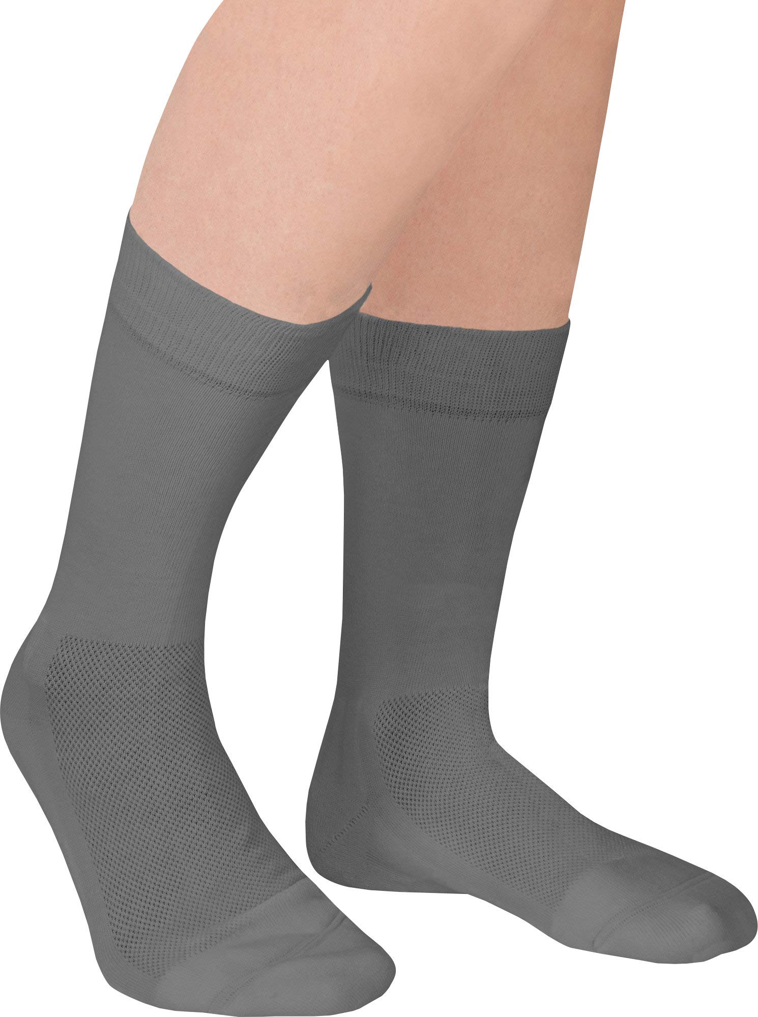 FußGut Unisex-Venenfreund-Socken 2 Paar grau Größe 43 - 45