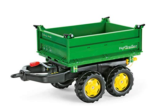 rolly toys Kinderfahrzeug-Anhänger "Mega Trailer grün mit gelben Felgen"