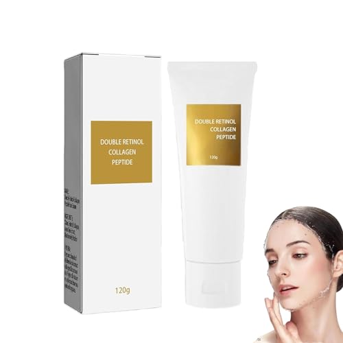 Double Retinol & Collagen Peptide Treatment, Anti Aging Retinol-Facial Cream Korean for Face, Firming Peptides Lotion Serum, Hydrating Collagen Anti-Aging Serum (1)