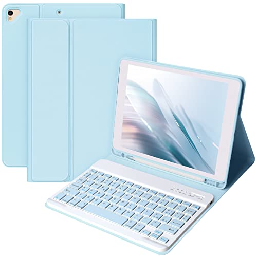 Tastaturhülle für iPad 10.2 9. Gen 2021/8. Gen 2020/7. Generation 2019/iPad Air 3, italienische Tastatur für iPad 10.5 2017 mit Bluetooth-Tastatur, abnehmbare Tastatur