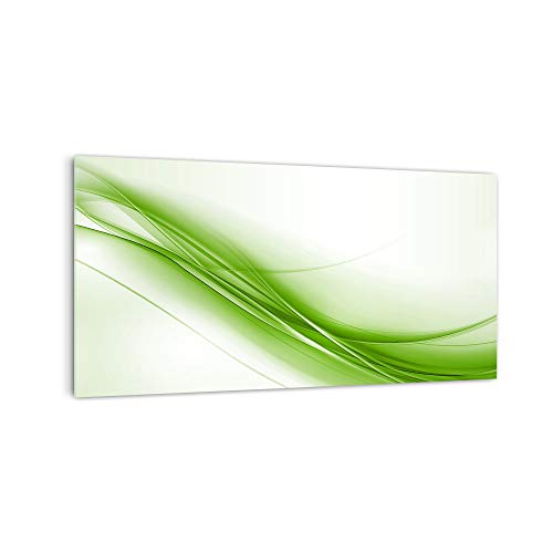 DekoGlas Küchenrückwand 'grüne Wellen' in div. Größen, Glas-Rückwand, Wandpaneele, Spritzschutz & Fliesenspiegel