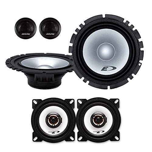 Alpine Front/Heck 16,5cm/10cm Auto Lautsprecher/Boxen/Speaker Komplett-Set kompatibel mit OPEL II - Mediadox
