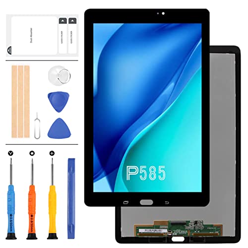 P580 P585 LCD Bildschirm Ersatz für Samsung Galaxy Tab A 10.1 SM-P580 SM-P585 LCD Display Touchscreen Digitizer Glas Vollständige Montage Reparatur Teile Kits (Schwarz)