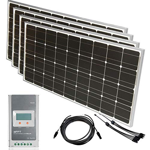 Solar Set 12 V Solaranlage MPPT Laderegler Solarkit PV Wohnmobil Solarmodul, Wattzahl:400W