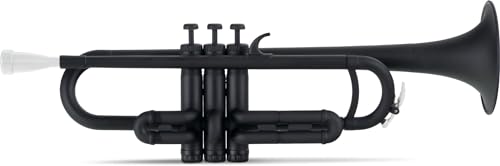 Classic Cantabile MardiBrass ABS Kunststoff Trompete - Perinet-Ventile - 510g leicht - Bohrung: 11,6 mm - inkl. Mundstück und Leichtkoffer - matt-schwarz