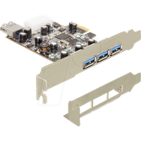 Delock PCI Express Karte > 3 x extern + 1 x intern USB 3.0 Typ A Buchse - B-Ware