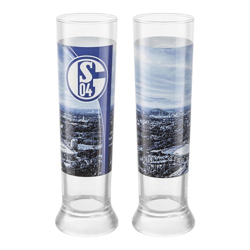 FC Schalke 04 Pilsstange Glas 2er Set (transparent)