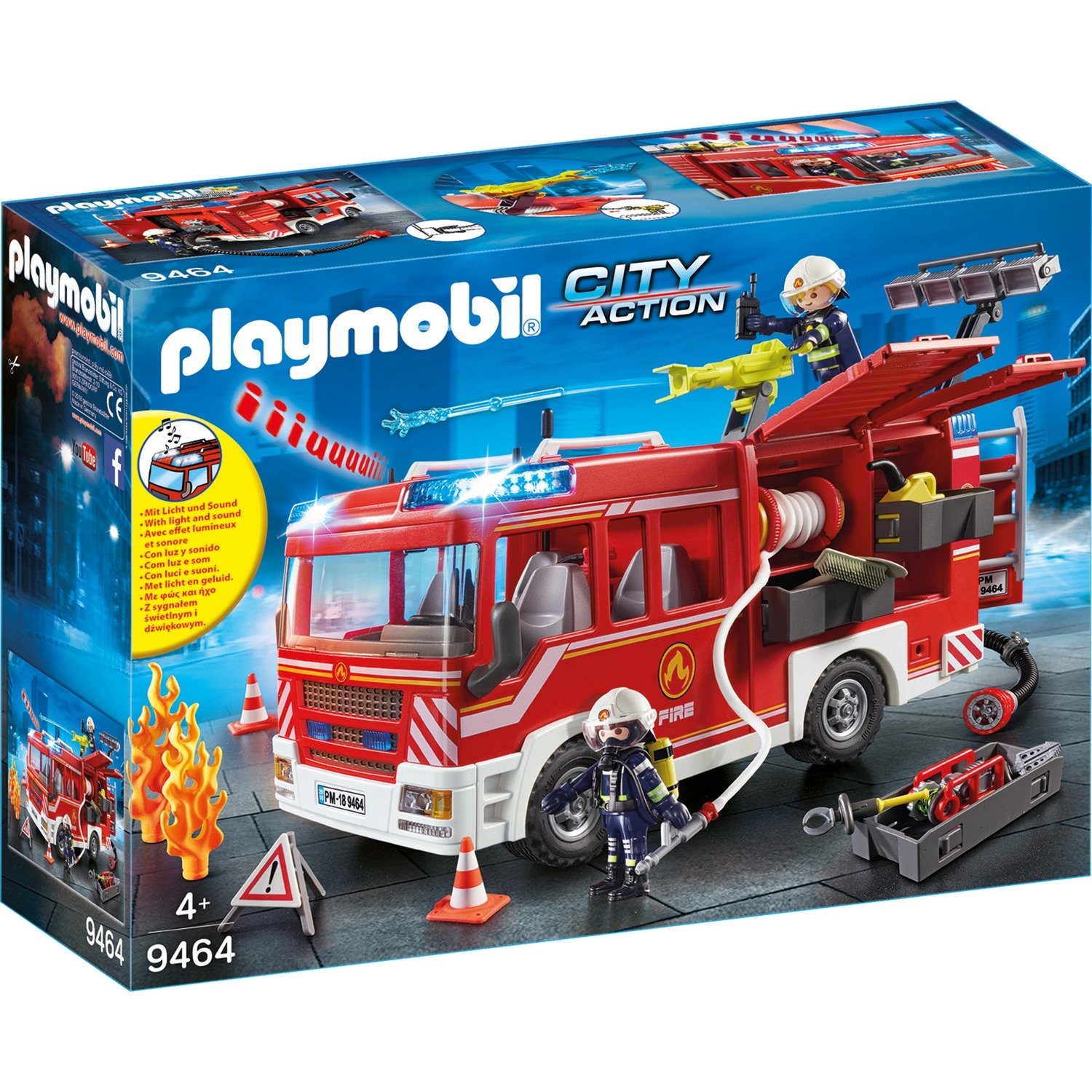 Playmobil Konstruktions-Spielset "Feuerwehr-Rüstfahrzeug (9464) City Action"