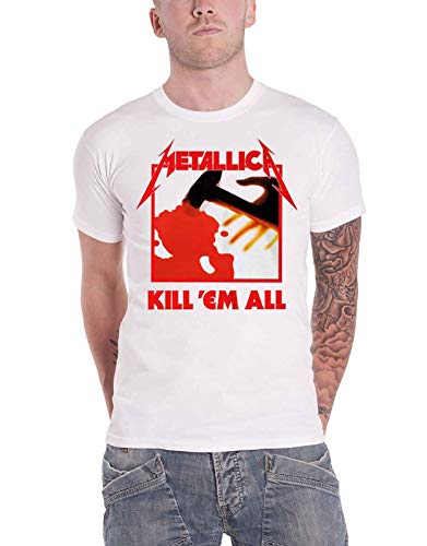 Metallica Kill 'Em All Männer T-Shirt weiß XL 100% Baumwolle Band-Merch, Bands