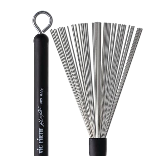 Vic Firth Signature Series Wire 'Sweep' Brush - Russ Miller - Retractable - Black Handle