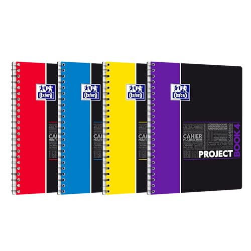 OXFORD Cahier Projectbook - Polypropylene - 4 Sections - 200 pages - 23,5 x 30 cm - Seyes - Etudiant [Office Product]