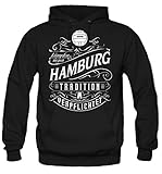 Mein leben Hamburg Kapuzenpullover | Freizeit | Hobby | Sport | Sprüche | Fussball | Stadt | Männer | Herren | Fan | M1 Front (XXL)
