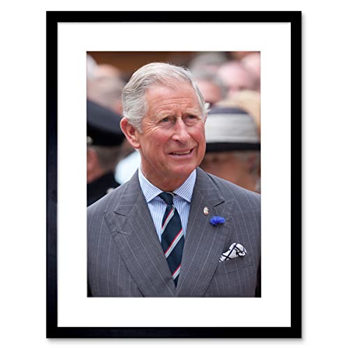 King Charles III Third of England Scotland United Kingdom Photo by Dan Marsh Artwork Framed Wall Art Print 12X16 Inch