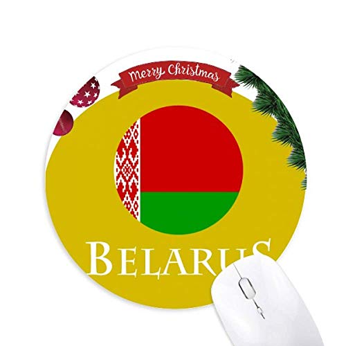 WeiÃŸrussland Osteuropa Minsk Flagge Rund um Gummi Maus Pad Weihnachtsbaum Mat