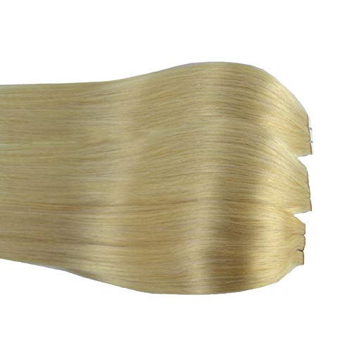 Klebeband in menschlichen Haarverlängerung, Remy Blonde Gerade Haar Nahtlose Haut Schuss Unsichtbare doppelseitige Band Haarverlängerung 613# Für Frauen,3 packages,20''/50cm