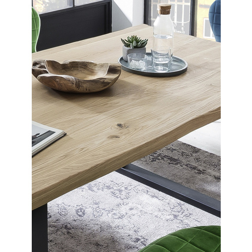 SIT Tisch, HxT: 76 x 80 cm, Holz - braun | silberfarben 2