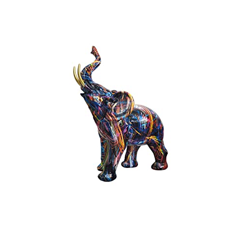 Mocoocouture Für Kreative Elefantenstatue Heimdekoration Glückliche Elefantenfiguren Schreibtisch Ästhetische Raumdekoration Geschenk Für Glück Und Wohlstand Tierheimdekorationen