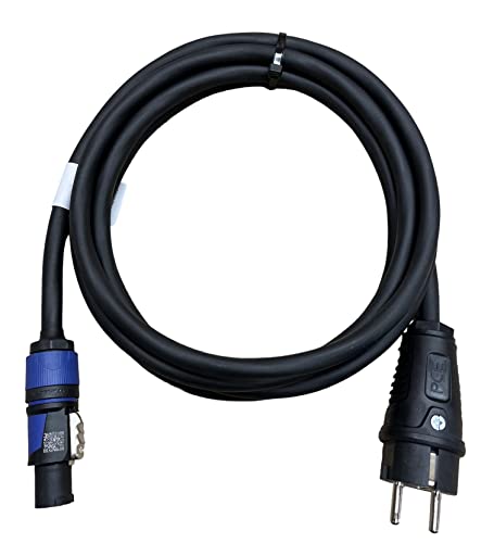 NWP Netzkabel 3m powerCON blau auf 230V Schuko Stecker - 3x2,5mm² - Gummischlauchleitung - NAC3FXXA-W-L Power-In (blau)