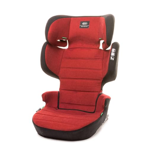 Kindersitz 4Baby Euro-FIX, 15-36kg, i-Size Norm ECE R129, 3-12 Jahre, Isofix, Seitenprotektoren, Zusätzlicher Kopfschutz, 105-150 cm (Rot)
