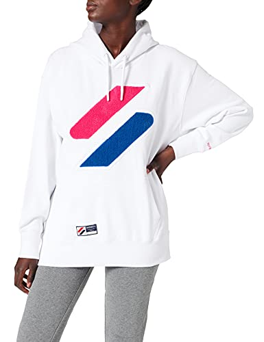 Superdry Damen Code Logo Che OS Hood Hooded Sweatshirt, Optic, M