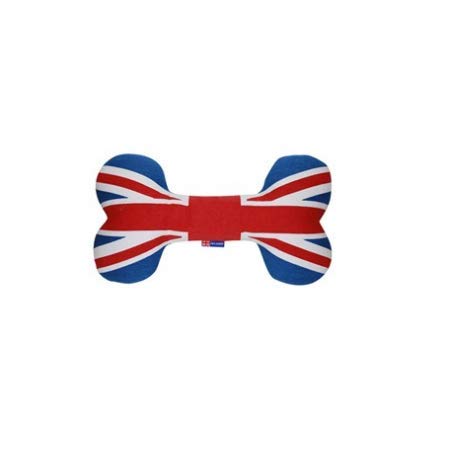 PetLondon Hundespielzeug aus Segeltuch mit Quietschelement, 2,4 m, britisches London, mit britischem Flagge, interaktives Spielzeug