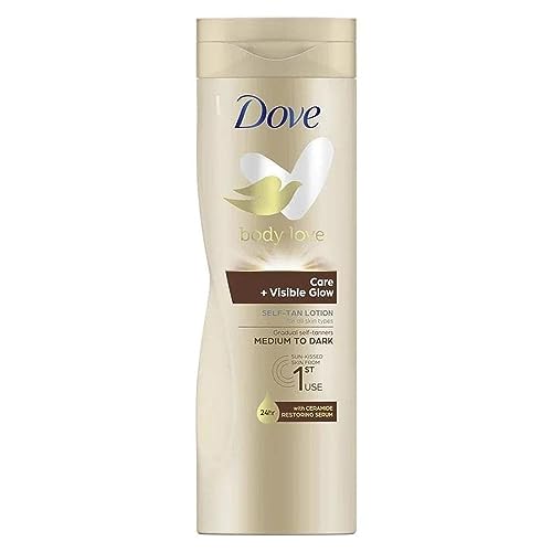 6er Pack - Dove Body Love Bodylotion - Self-Tan Lotion - Care+Visible Glow - 400ml