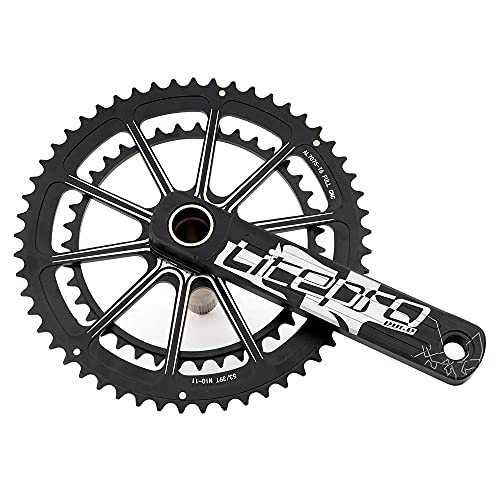 MiOYOOW 1-Fach Kettenradgarnitur Single Speed Kurbelgarnitur 53t/39t für Mountainbikes