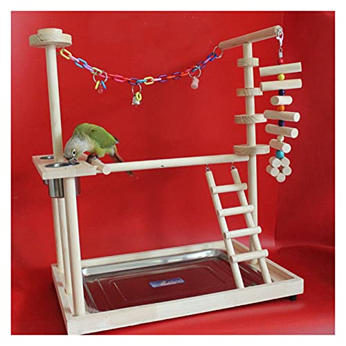 DJDEFK Vogel Spielplatz Holz Papageispielplatz Vogel Barsch mit Leitern Feeder Parrot Bite Toys Vogelrahmen Stand Käfig Vogel Hängebrücke (Color : 11, Size : 36.5X25.5X35cm)