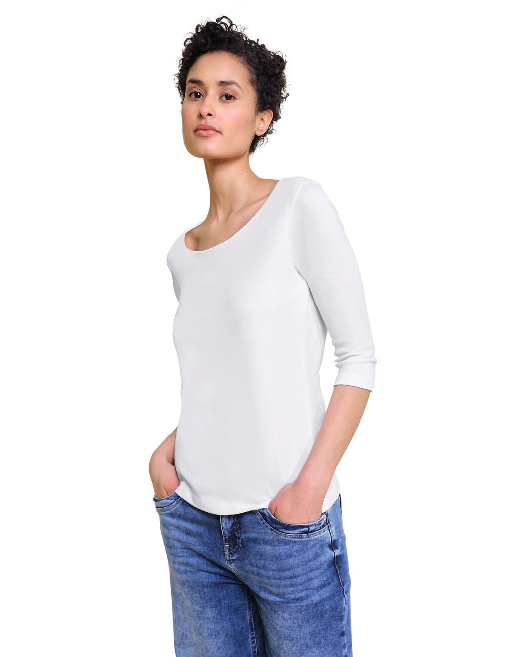 Street One Damen Pania T Shirt, Weiß, 42 EU