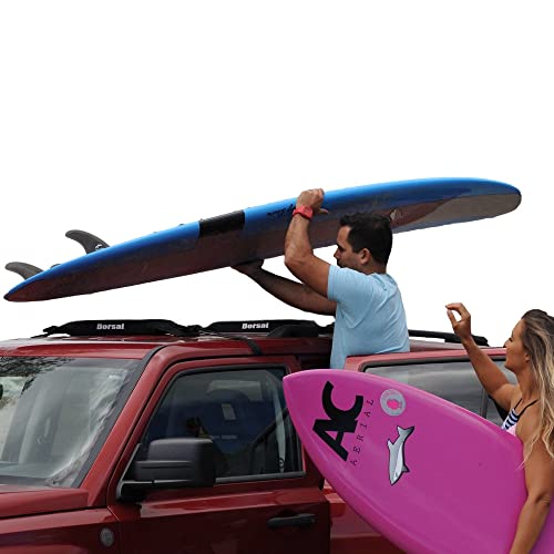DORSAL Wrap-Rax Soft Surfboard Roof Rack, Universal Fit for Cars and SUVs