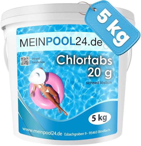 5 kg Chlortabs 20 g für den Swimmingpool Marke Meinpool24.de