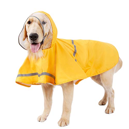 N / A Hundes Verstellbares Hund Regen Jacke Regen Getriebe Kapuze Wasserdicht Außen Hund Schlankeres Mit Reflektierenden Streifen Für Kleine, Mittlere Große Hunde