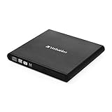 VERBATIM 53504 DVD Recorder, USB 2.0, 8x/6x/24x, Slimline Portable, schwarz, M-DISC, Retail