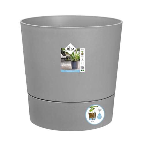 Elho Greensense Aqua Care Rund 43 - Blumentopf für Innen & Außen - Ø 43.0 x H 42.5 cm - Grau/Light Beton