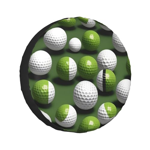 Golfball-Autoreifenabdeckung – vielseitige Ersatzreifenabdeckungen für 15-Zoll-Rad, geeignet – Camper-Radabdeckung, wasserdicht und langlebig