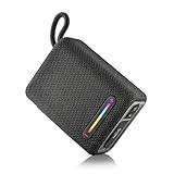 NGS Roller Furia 1 Black - Tragbarer Lautsprecher mit Bluetooth-Technologie, RGB-Lichtern, IPX6-Wasserdichtigkeit, 15 W, True Wireless, USB, Batterielaufzeit 9 Stunden, Schwarz