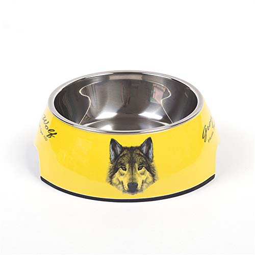 EUYIMOMO futternapf Katze,Edelstahl-Haustierschüssel, zweischichtiges, rutschfestes Füttern und Trinken von Haustierschüssel - großes Hundemedium