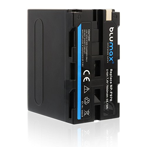 Blumax NP-F970 / NP-F960 Akku mit LG Zellen kompatibel mit Sony NP-F990 NP-F550 NP-F750 (1x NP-F970-7850mAh)