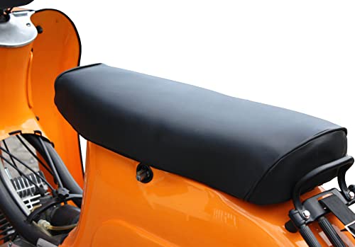 Leder Sitzbezug schwarz glatt passend für Simson S50, S51, S70, KR51 1/2 Schwalbe, SR4-3 Sperber, SR4-4 Habicht Sitzbankbezug ohne Schriftzug