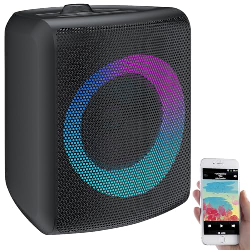 auvisio Mobile Outdoor-PA-Partyanlage & -Bluetooth-Boombox, Lichteffekte, 140W