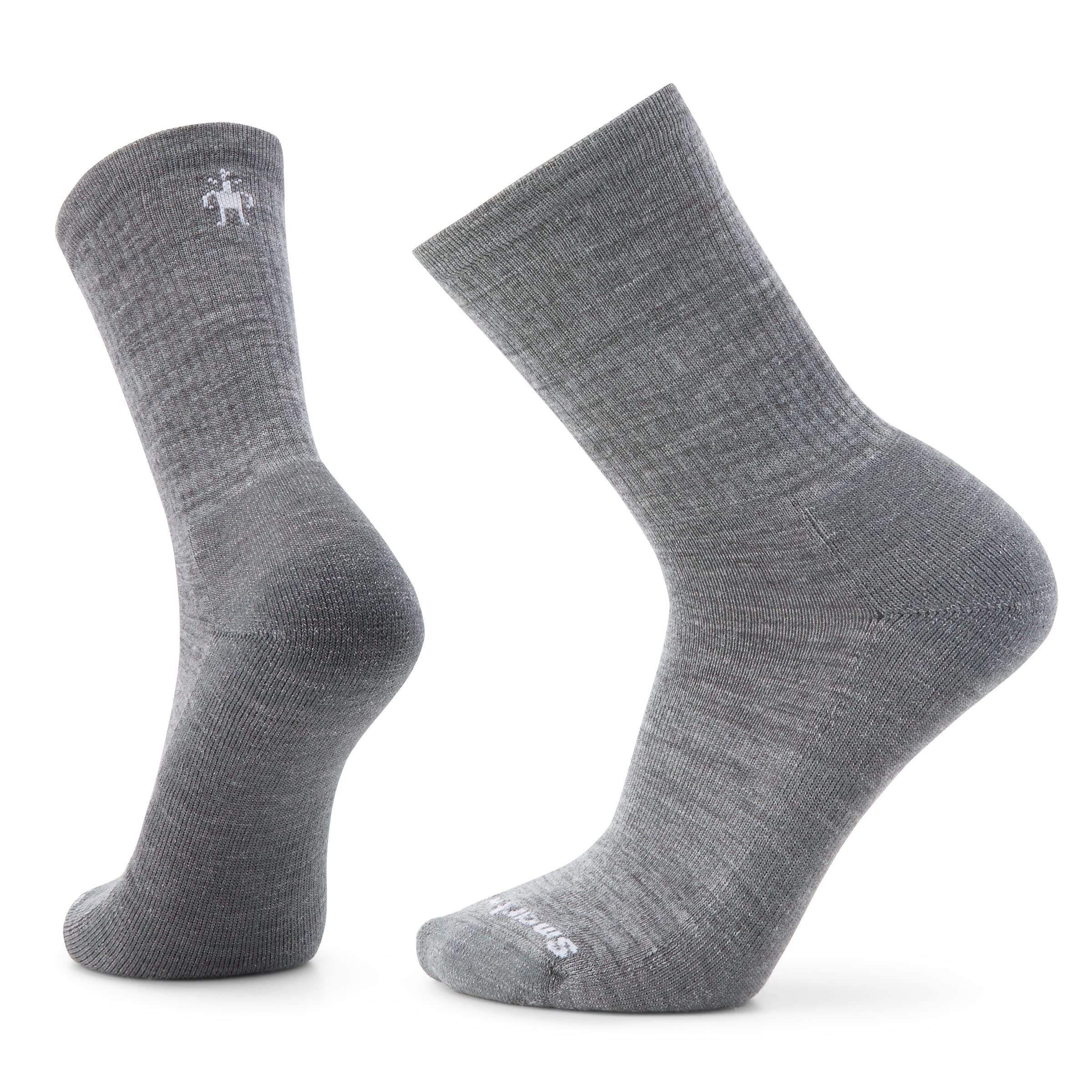 Smartwool Unisex-Adult Everyday Solid Rib Crew Socken, MEDIUM Gray, L