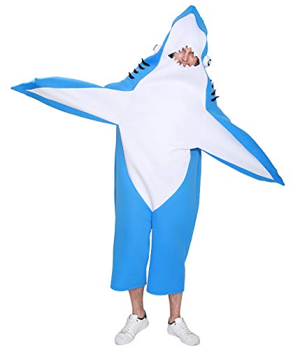 EraSpooky Unisex Tier Hai Kostüm Ausgefallene Faschingskostüme - Halloween Party Karneval Fastnacht Tierkostüm für Erwachsene Herren Damen