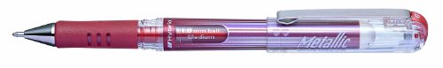 Pentel K230-MEO Hybrid Gel Metallic Grip DX Tintenroller mit pigmentierter Tinte, 12-er Packung, bronze