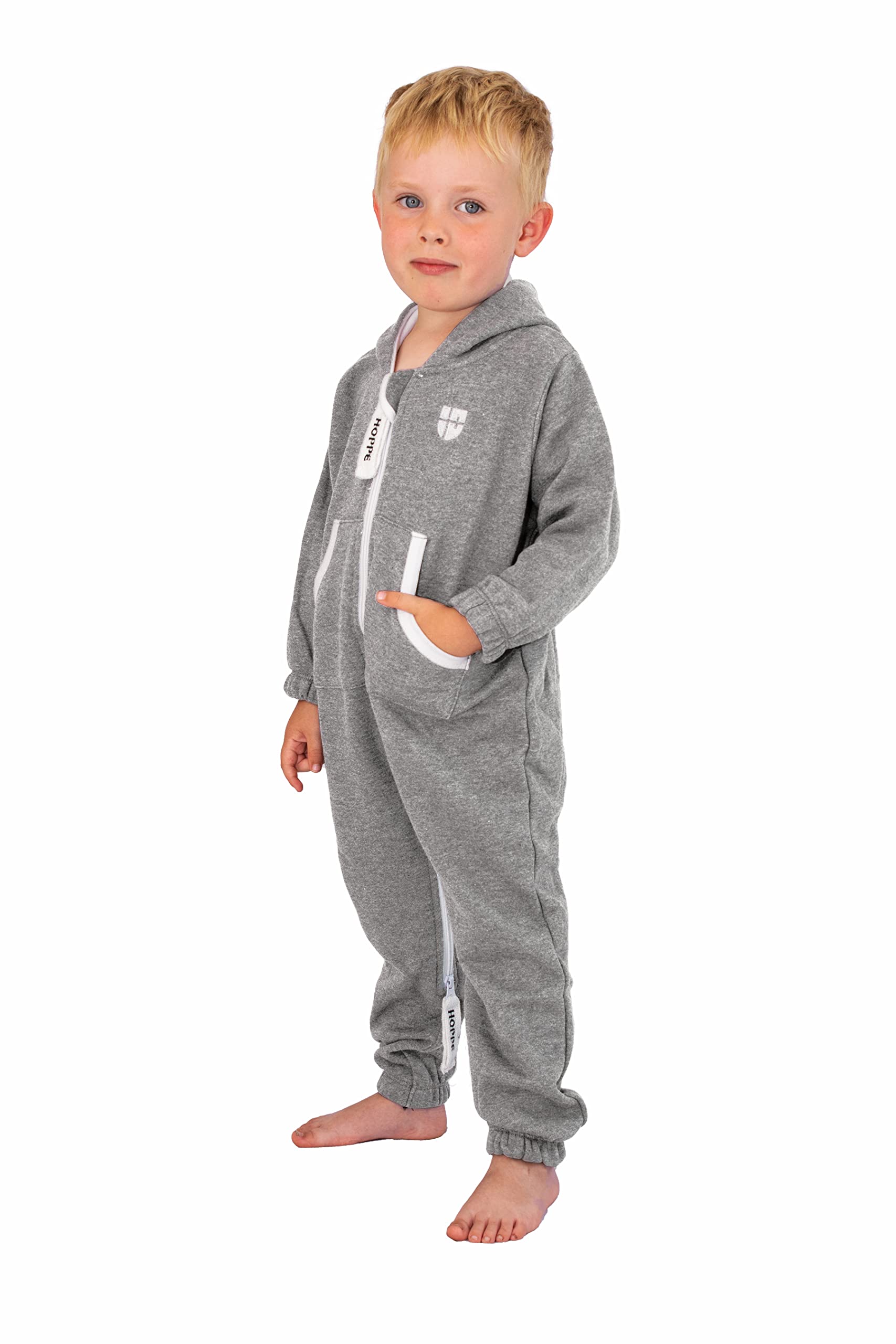 Gennadi Hoppe Kinder Jumpsuit Overall Jogger Trainingsanzug Mädchen Anzug Jungen Onesie H6274 h-grau 11-12