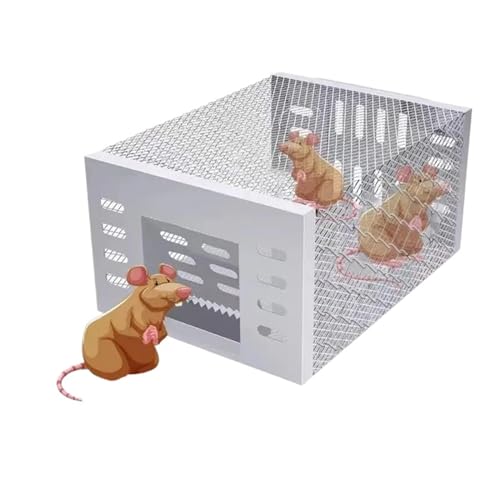Wiederverwendbare Rattenfalle Rattenkäfig, sicher, for drinnen und draußen, for Zuhause, automatische Mausefalle for Ratten und Nagetiere, großer Raum