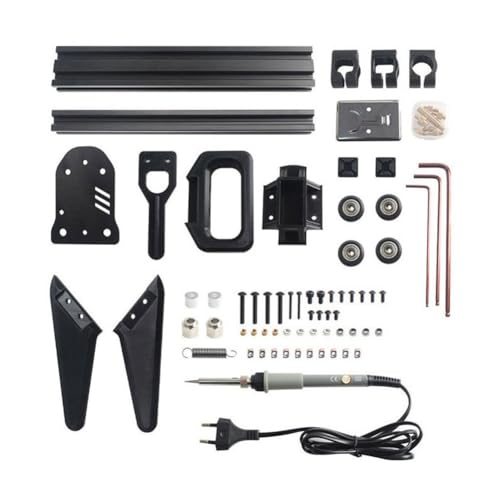 CYBUCH Wärmeset-Einsatzpresswerkzeug mit Lötkolbenspitze, Gewindeeinsatzmutter, Eingebettetes Kit für 3D-Druckzubehör, EU-Stecker