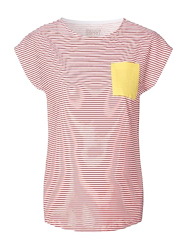 ESPRIT Maternity Damen Short Sleeve Stripe T-Shirt, Rot-602, Small